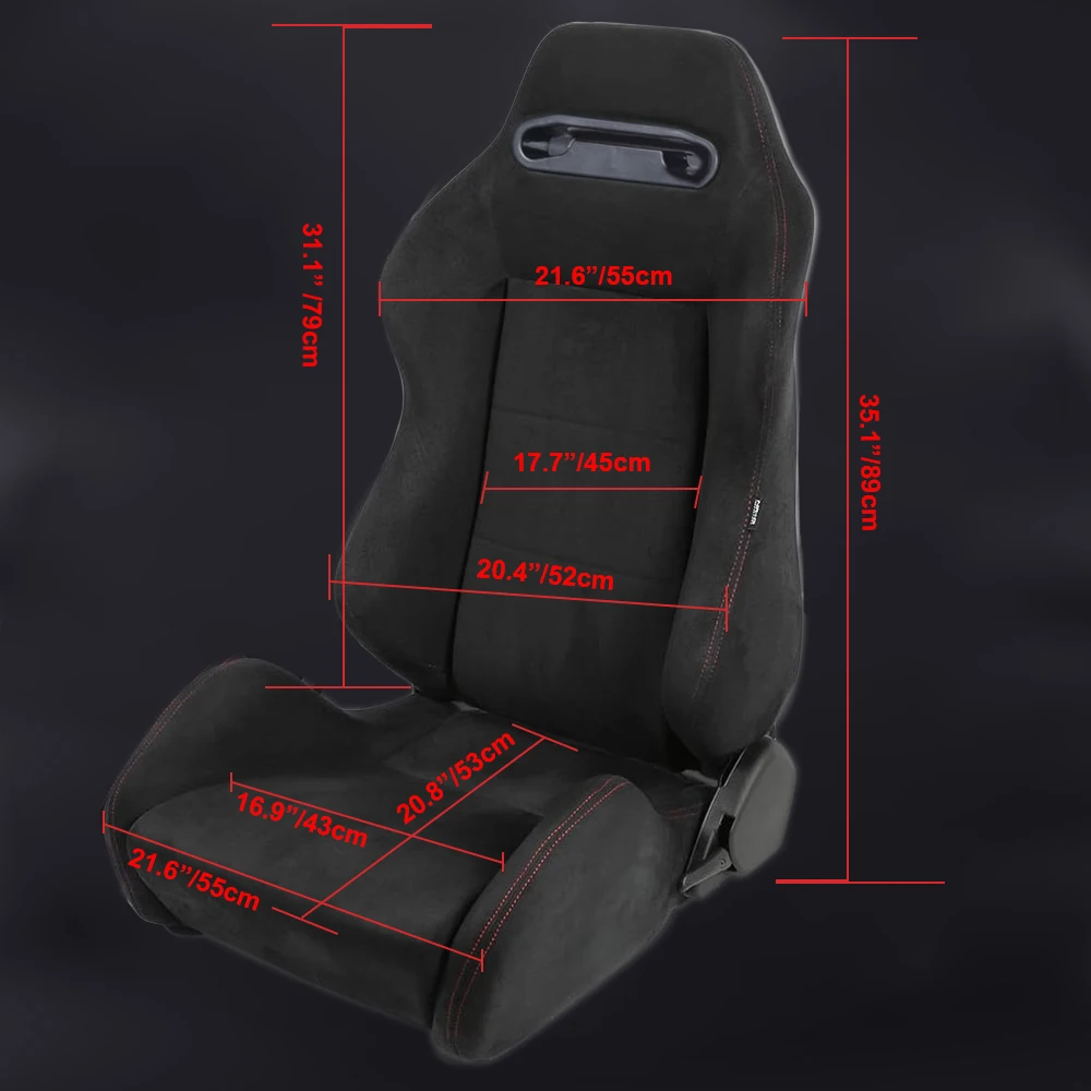 1Pcs Universal Adjustable Racing Seats Right Left High Quality Cloth 3D Sports Bucket Racing Seats Car Sports Seats Auto Parts