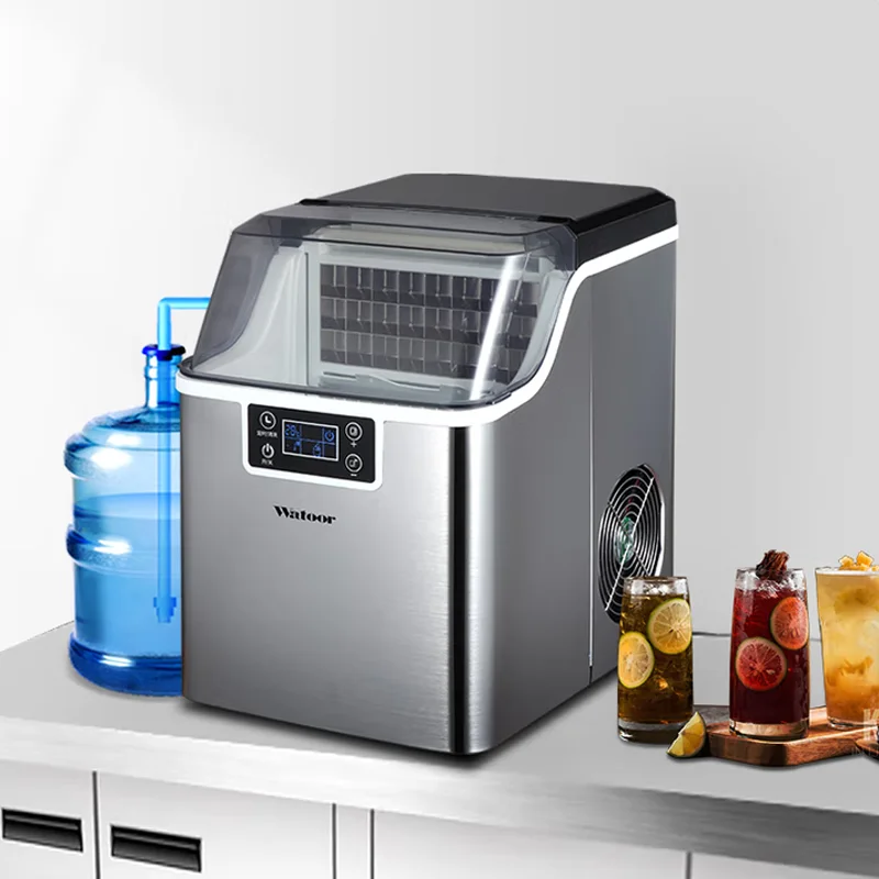 Electric Ice Cube Making Machine Stainless Steel Generator Liquid Freezer Restaurants Coffee Shops Home Commercial Ice Maker