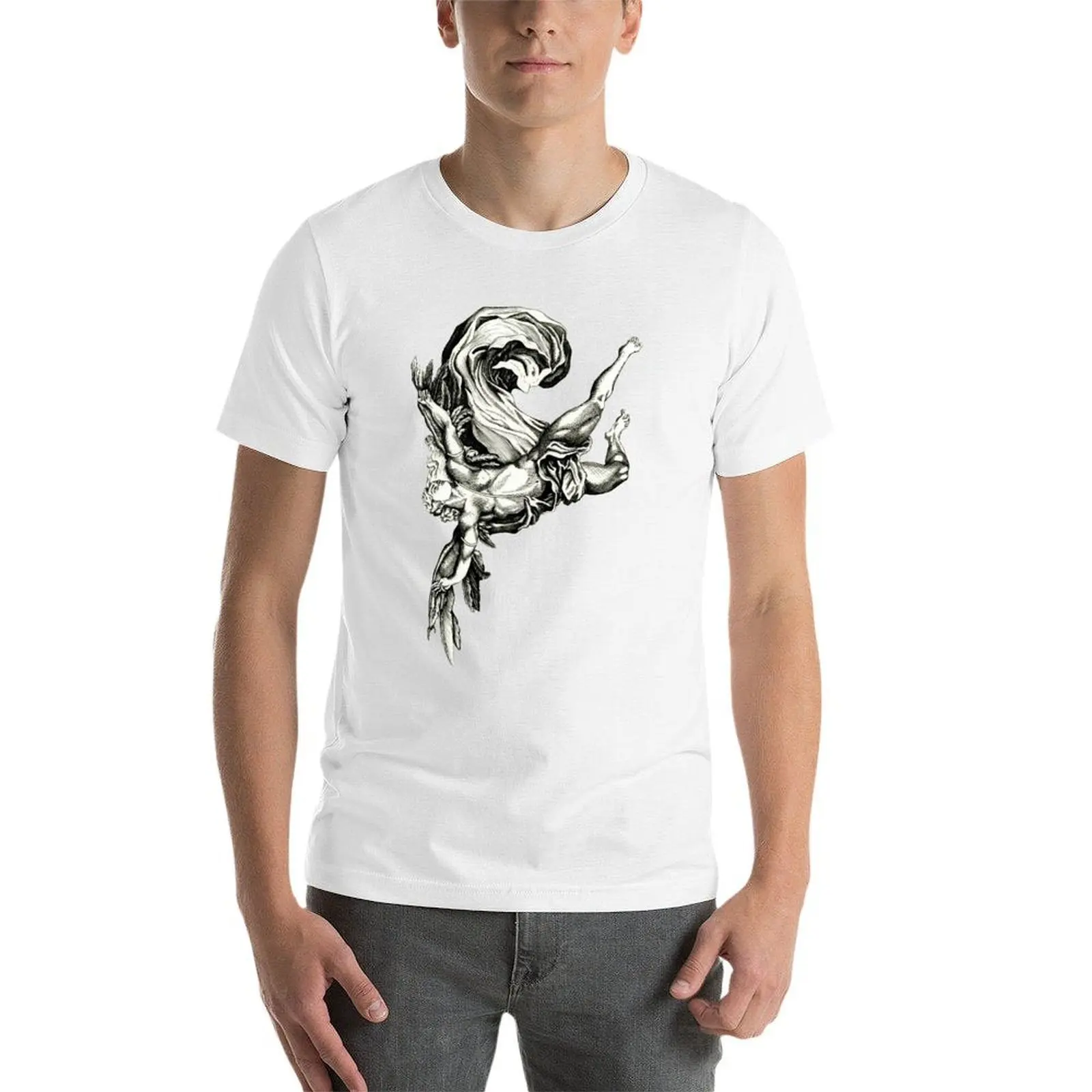 تي شيرت Icarus Falling تي شيرت مع مطبوعات تي شيرت رجالي مصمم تي شيرت #4