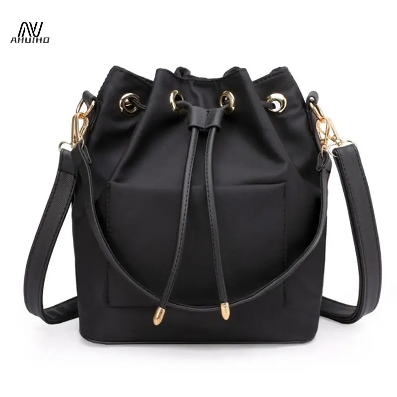 Women Detachable PU Leather Bag Strap DIY Replacement Bucket Bag Drawstring Rope Backpack Beam Pocket Purse Accessories