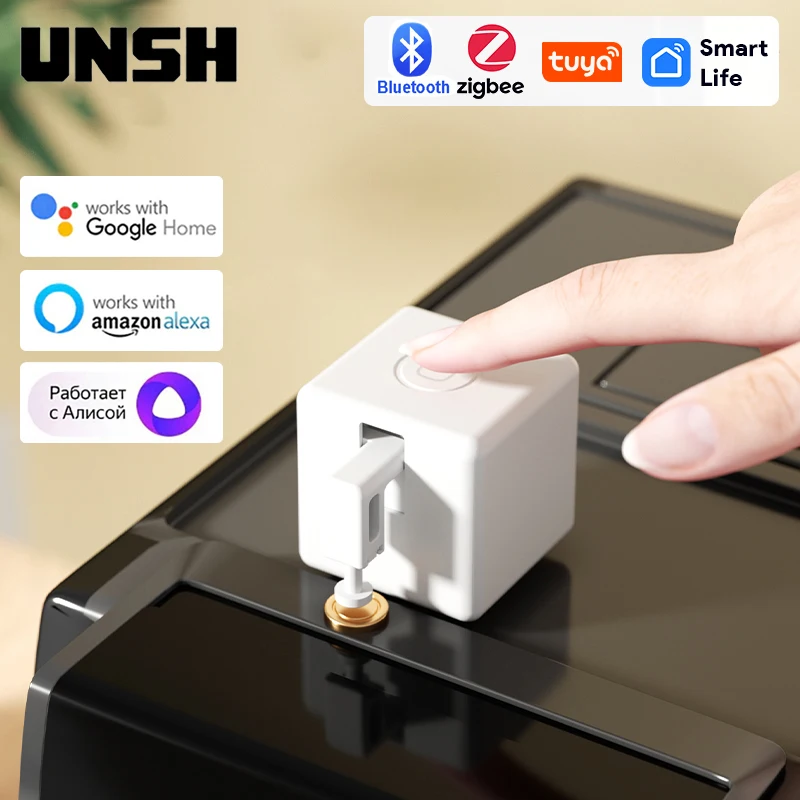 Tuya Zigbee Bluetooth Smart Fingerbot Plus Switch Button Pusher Touch Arms Fingerbot Smart Life Control Via Alexa Google Home