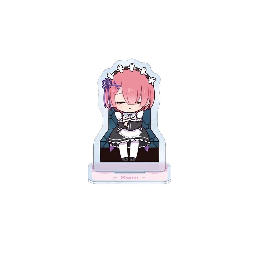ReZero Acrylic Stand Keychain Cute Q Version Emilia Rem Subaru Natsuki Character Merch