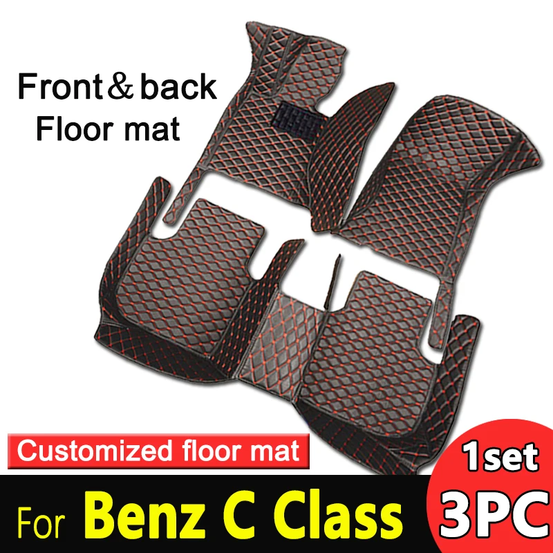 Car Floor Mats For Mercedes Benz C Class W205 C180 200 220 250 260 300 350 400 450 2014-15 2016 2017 2018 2019 2020 Accessories