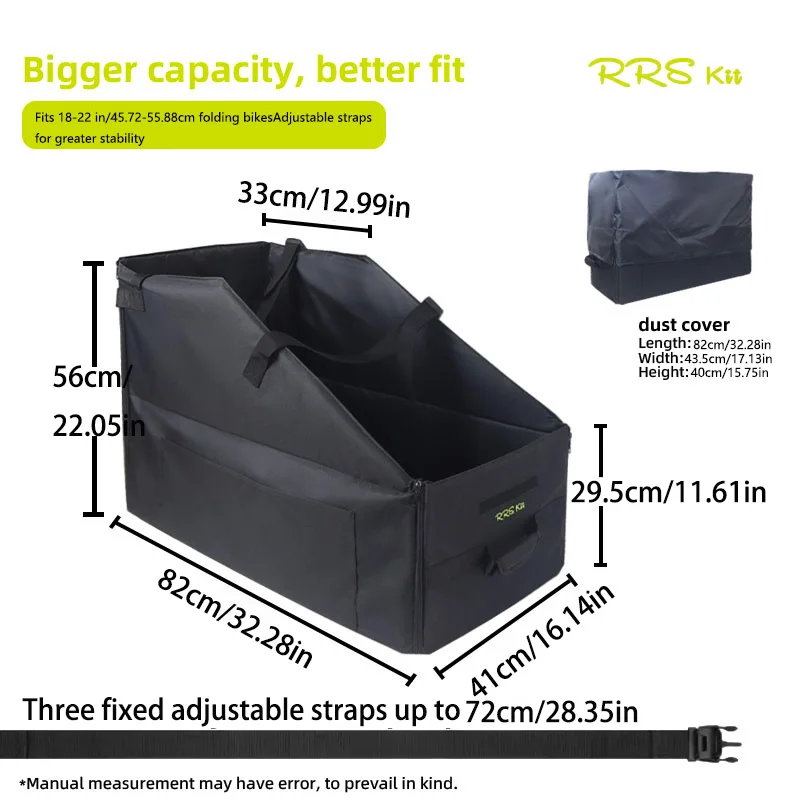 RRSKIT Collapsible Bicycle Loading Bag Dustproof Waterproof Storage Bag (for Brompton 14-16 inch, Dahon ruhm 18-22 inch bikes)