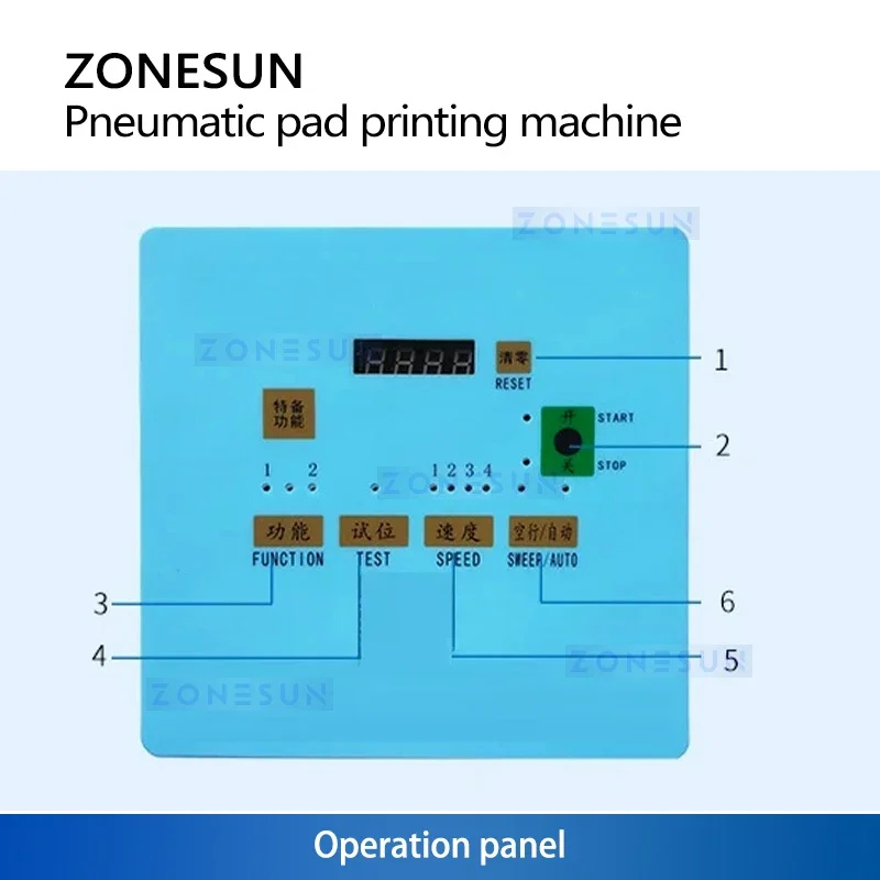 Zonesun Date Number Logo Pad Printer Printing Machine Pneumatic Precision Pad Printing Equipment ZS-QYY1