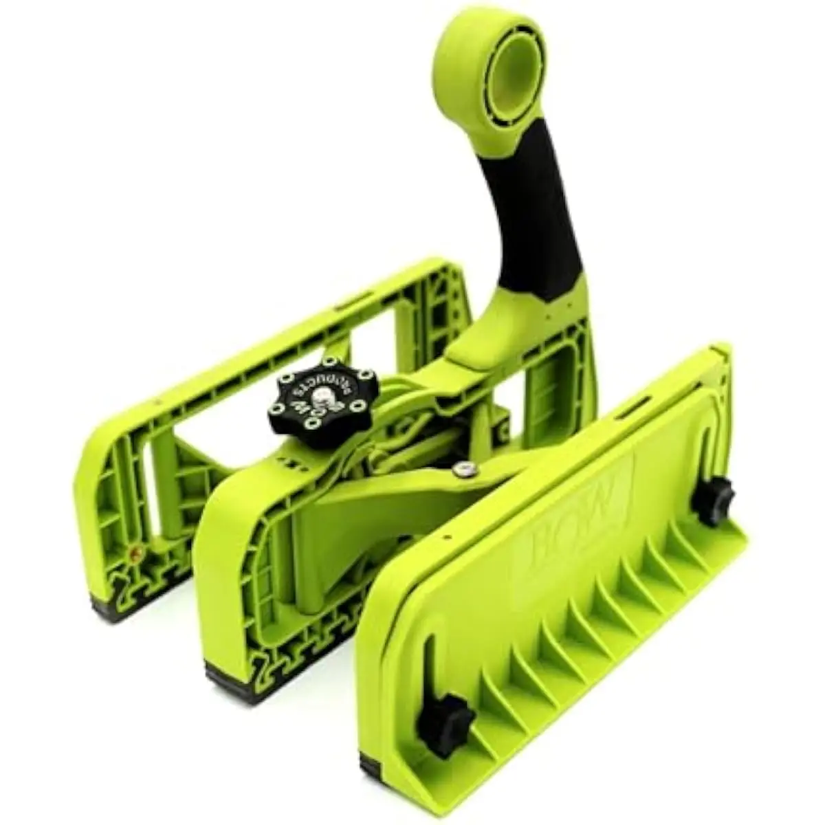 Adjustable Push Block for Table Saws and Shop Tools – 2 to 6 Inch Width Range – Ergonomic Angled Handle – Triple Locking Fins –