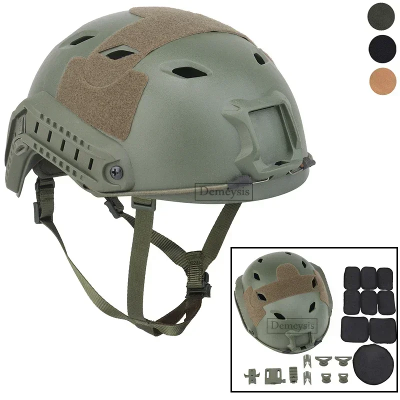 

Universal Tactical Airsoft Helmet Fast BJ Type Outdoor CS Wargame Head Protector with NVG Mount and Rail
