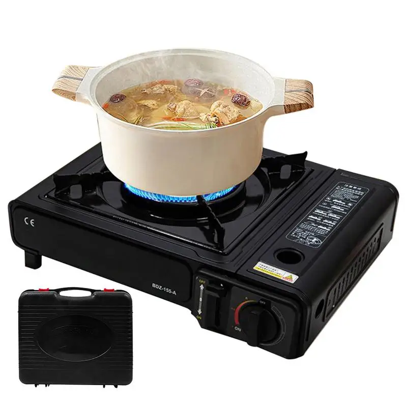 

Cassette Stove Portable Camping Stove Automatic Ignition Windproof Precise Heat Control Cooker for Outdoor Cooking Backpacking
