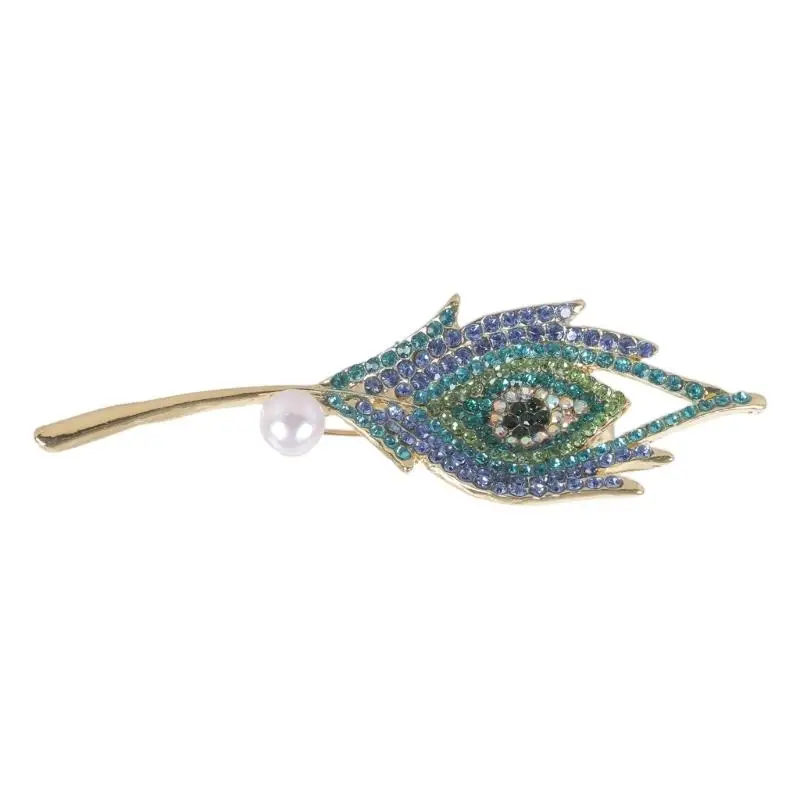 31BB Fashionable Peacocks Jewelry Brooch Alloy Construction Perfect for Long Hours Wear and Present Giving