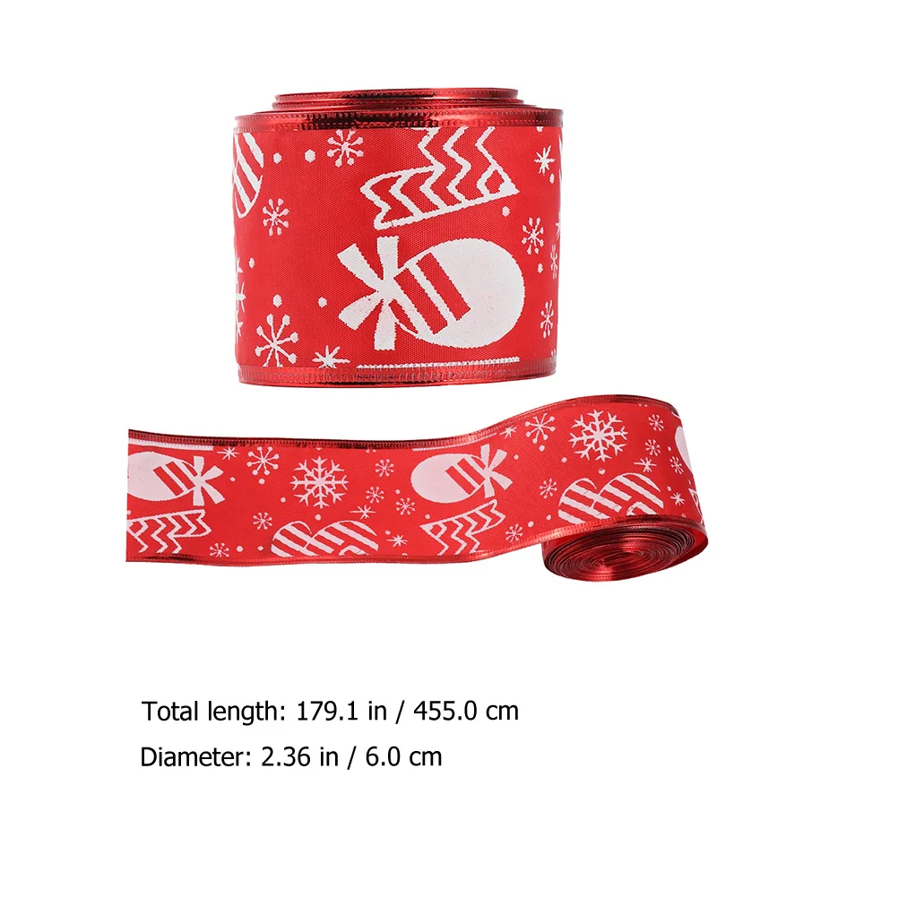 2pcs Winter Decor Ribbon For Gift Wrapping Snowflake Bows Gift Wrapping Christmas Tree Festival Package Supply Storage