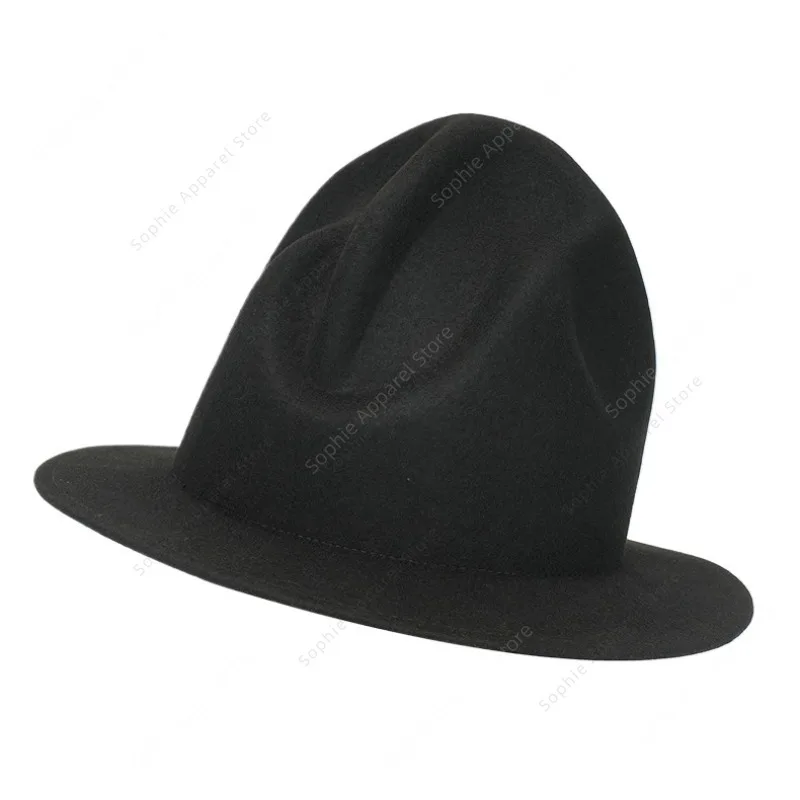 Vivienne Westwood Inspired Mountain Hat Worlds End Style 100% Australian Wool Felt Fedora Unisex Multicolored Slouchy Jazz Hats