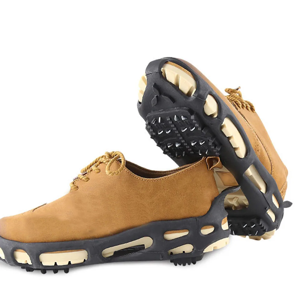 

TPE Anti-slip Shoe Covers Lightweight Black Portable Climbing Ice Grippers Snow Shoes Excellent Elasticity Fits for Walking