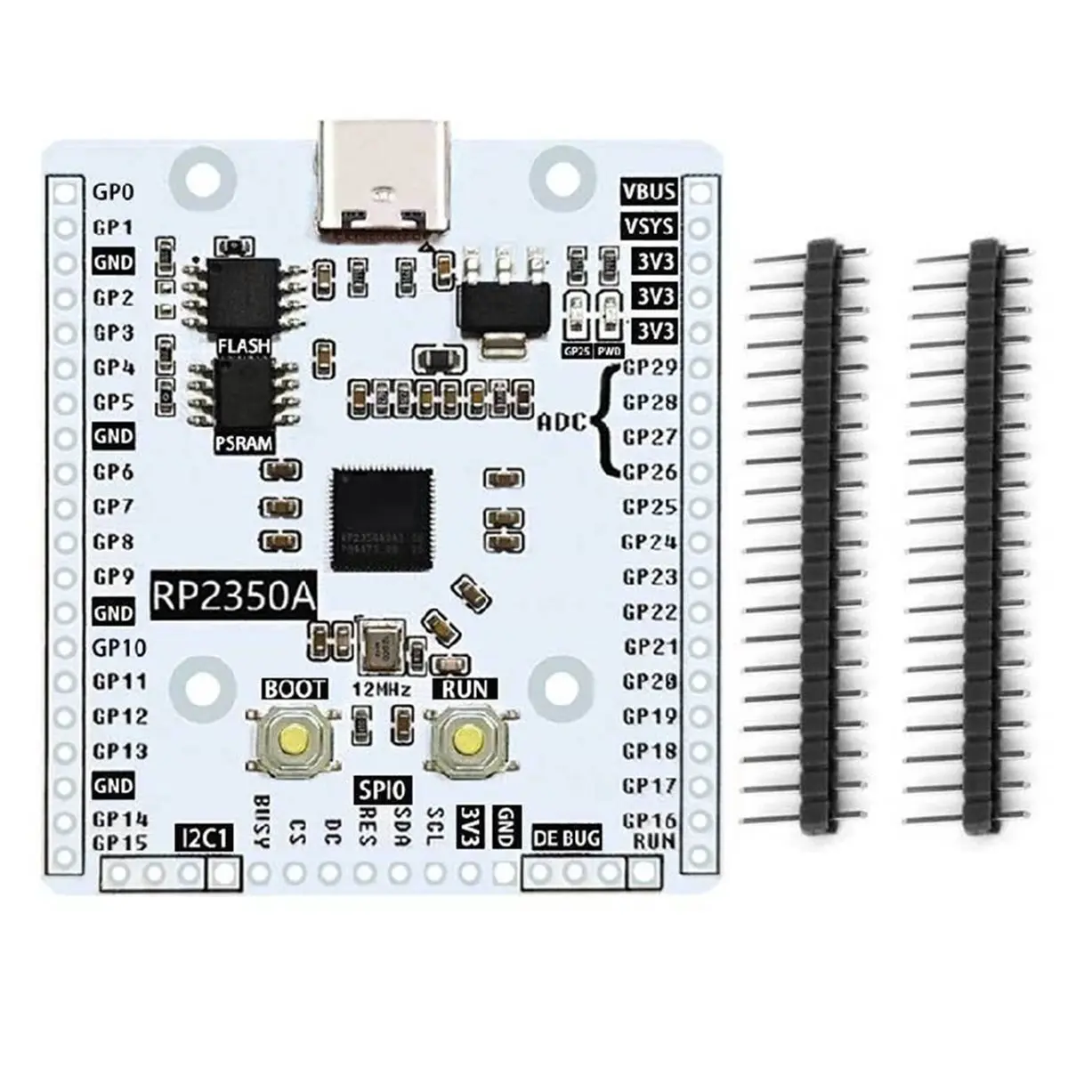 A49T For 2 RP2350A Development Board with RP2350-Linux PSRAM, USB-C Connectivity for Advanced Projects