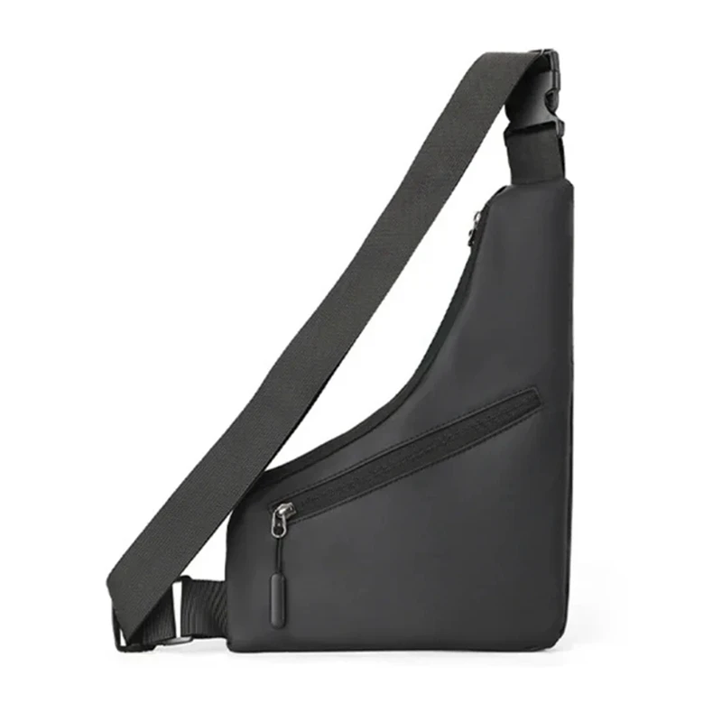 Leisure Leather Film Triangle Bag Crossbody Anti Theft Close Fitting Chest Bag Sports Riding Sling Bag