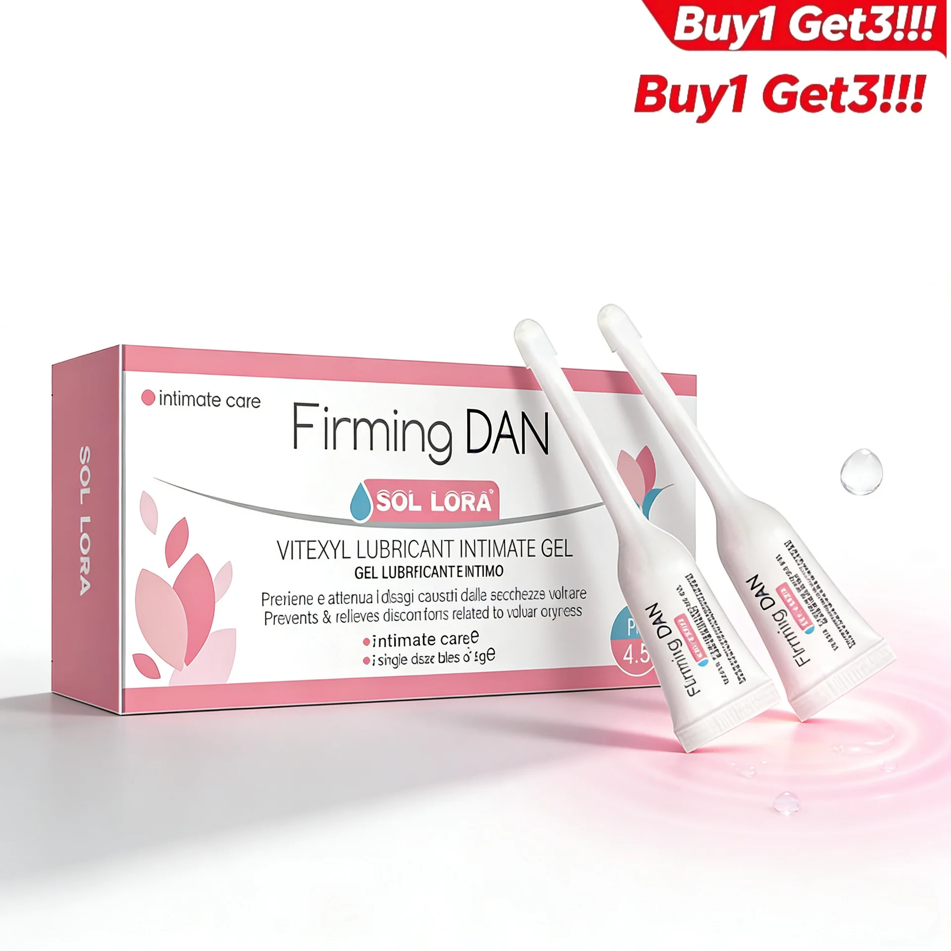 

Buy 1 Get 3 Hyaluronic Acid Feminine Gel Soothing Moisturizing Intimate Care Gel for Women