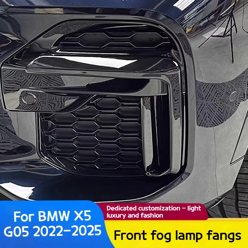 

For BMW X5 G05 2022-2023 Car Front fog light decorative frame front bumper fangs and blackened trim kit for the accessories
