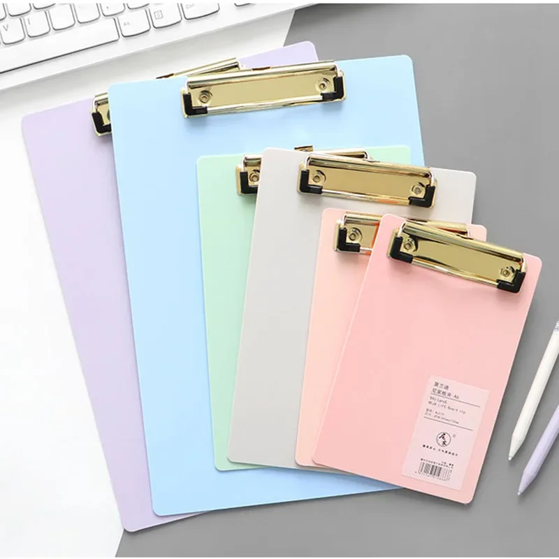 

Morandi Colored A4 A5 Clipboard Memo Pad Clip Board File Writing Clamps Paper Holder Organizer Office School Supplies Stationery