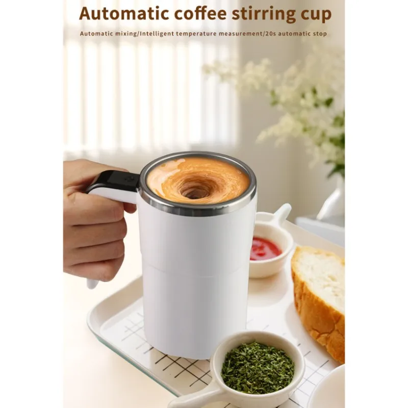 Automatic Stirrer Mug-Portable Electric Coffee Cup-Modern Minimalist Design, 380Ml Capacity For Shakes& Protein Drinks Mix