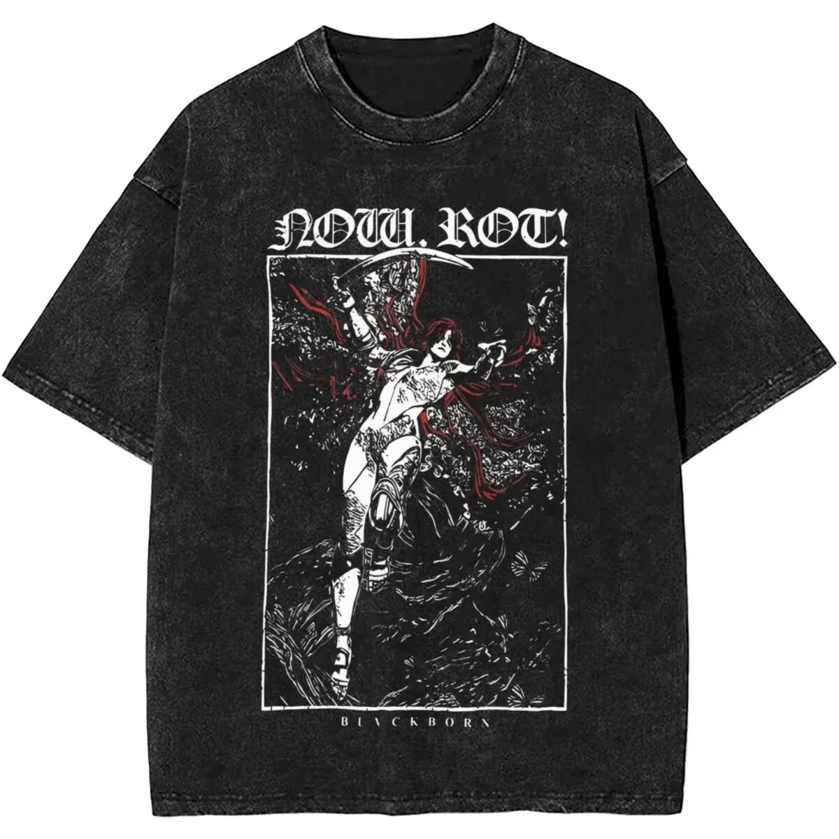 Malenia Blade of Miquella ملابس نسائية مغسولة تي شيرت أوم جديد قصير الأكمام جولة الرقبة الطباعة البلوز تي شيرت #1