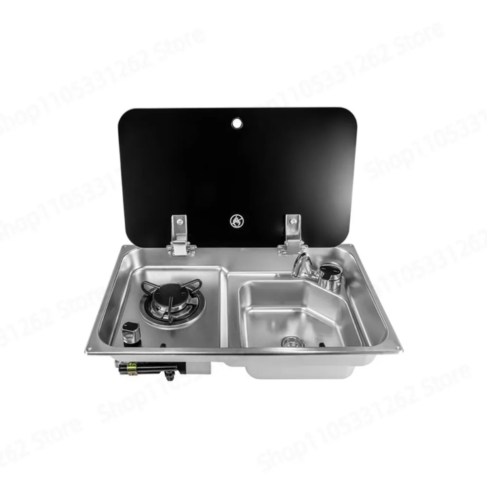 Integrated RV Stove Sink Combo With Cover Multifunctional Modification Accessory for Yacht GR-903