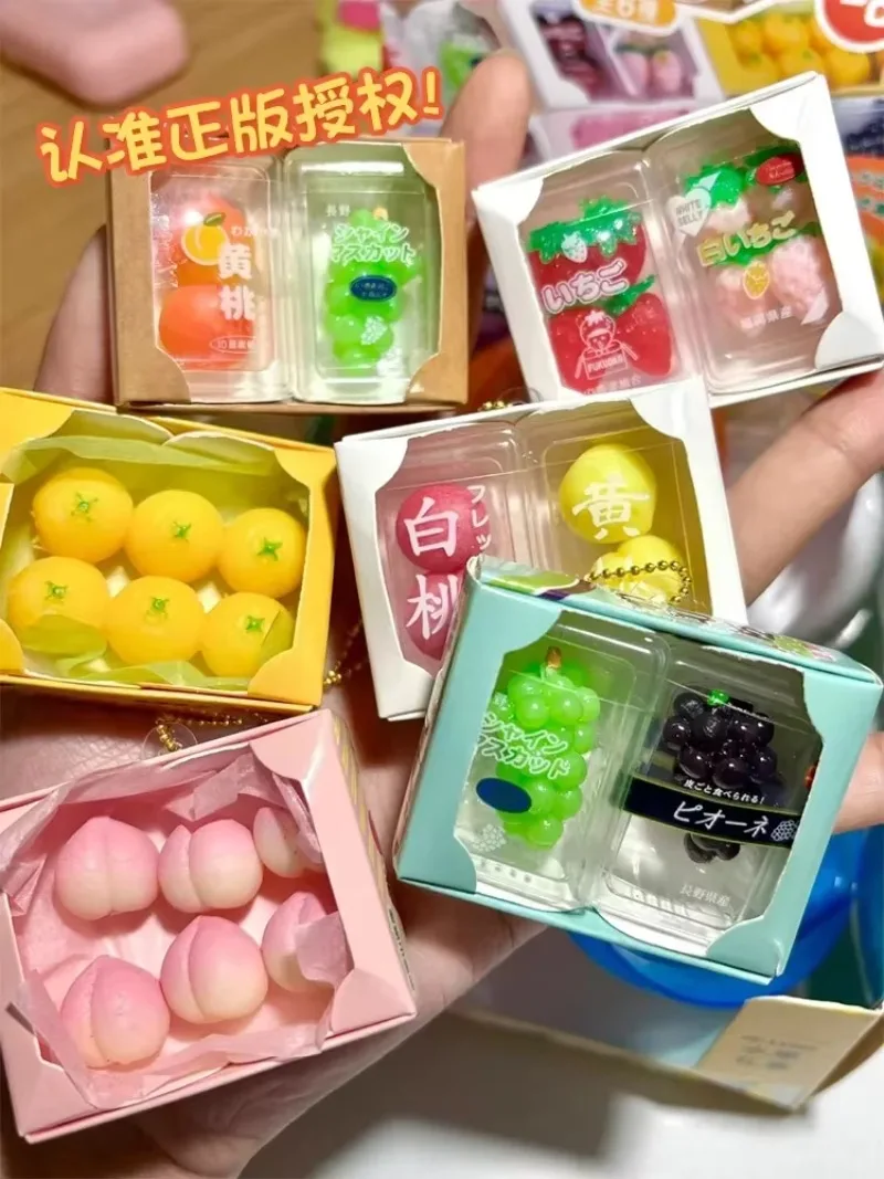 Genuine Japan Miniature Model Fruits Pendants Capsule Toys Cute Fruit Simulation Ornaments Gacha Blind Box Children Gift