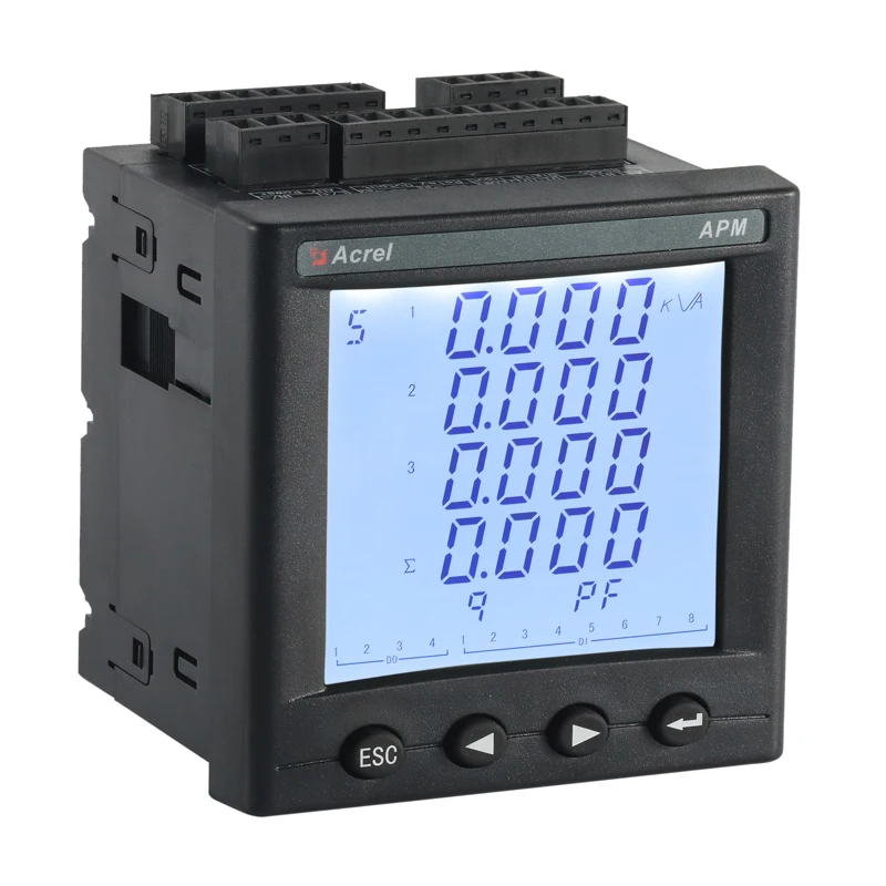 APM800 3 Phase 480v Power Meter Three Phase Meter For High Voltage Substation Panel Electric Measure 3 Phase Analog Output