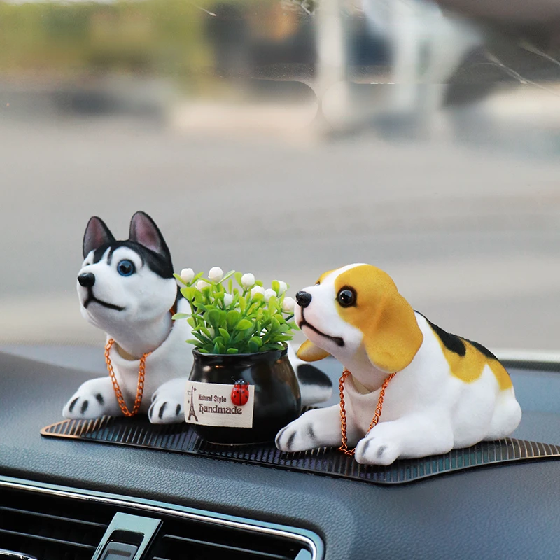

Car Accessories Shake Your Head Dog Center Console Decorations Car Interior Decorations