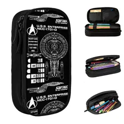 Stars Treks Pencil Cases Pen Box Bags Kids Large Storage Office Cosmetic Pencilcases