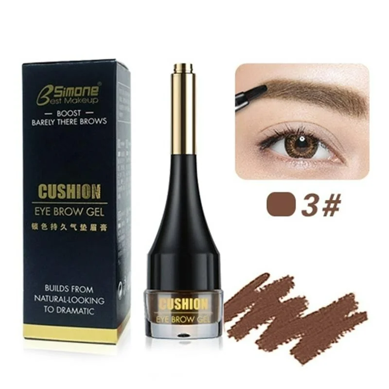 Waterproof Eyebrow Cream Enhancers Long-lasting Natural Brow Tinted Gel Air Cushion Cream Dyeing Brow Makeup Cosmetics 4 Colors