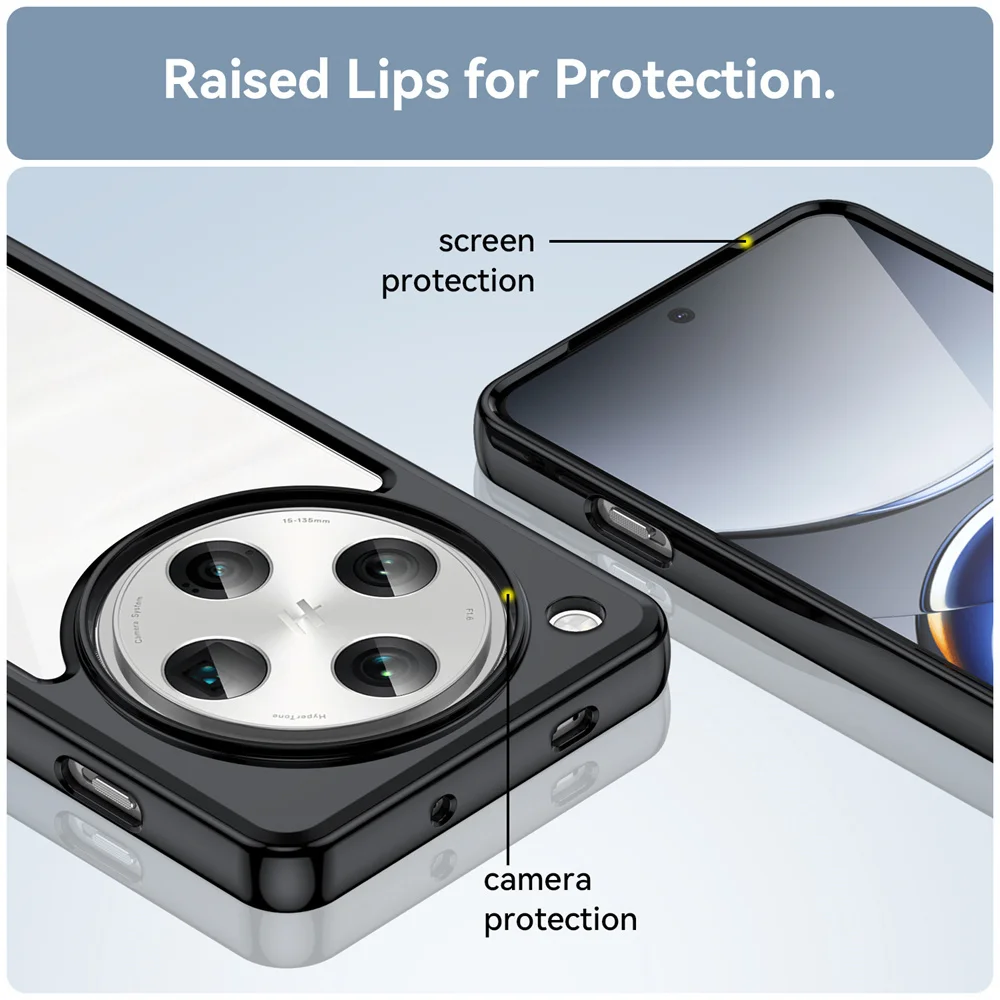 لـ OPPO Find X8 حافظة لهاتف OPPO Find X8 Pro FindX8 Fashion Full PMMA + TPC Phone Coque