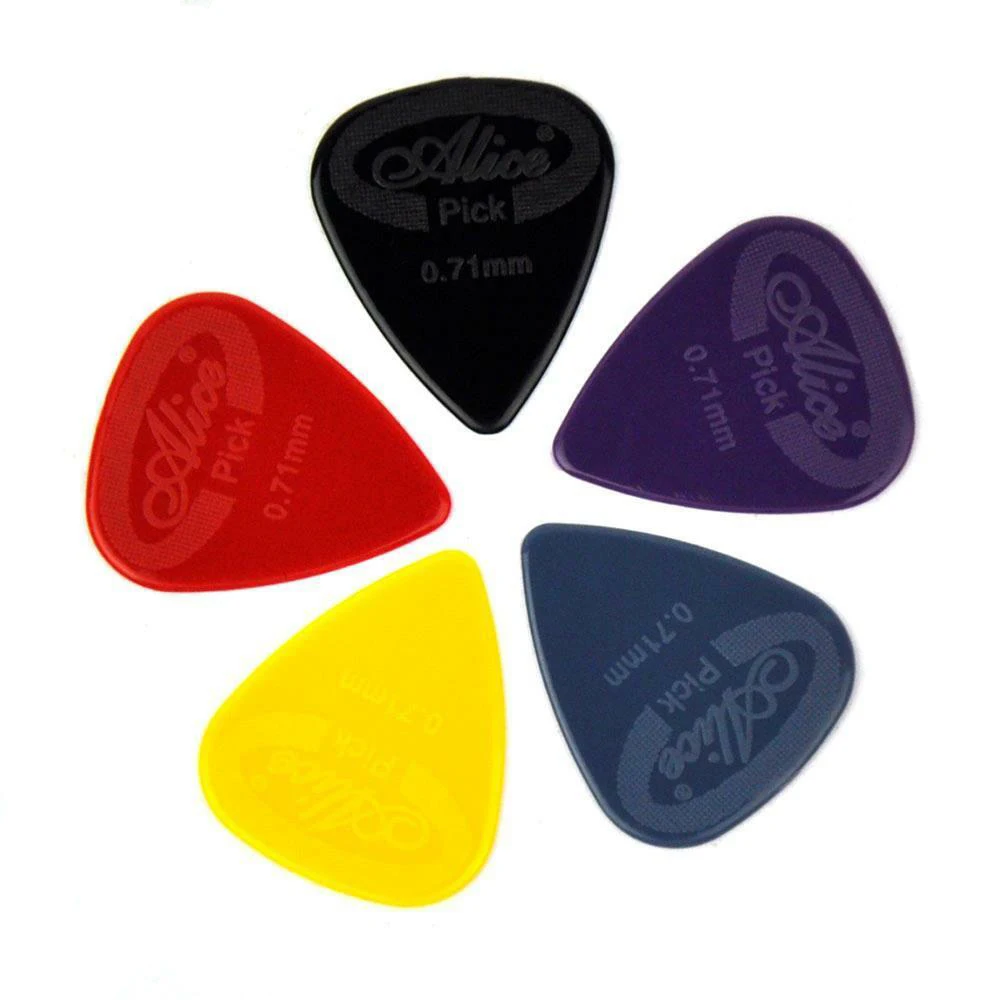 100PCS  Alice Guitar Picks Anti-slip Projecting Nylon Electric/Acoustic Guitar Picks 6 Thickness