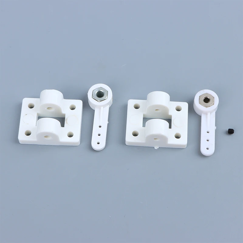 1 Set 3/4mm Landing Gear Front Wheel Steering 2/3 Holes Steering Arms+Mounts Suitable For RC Fixed Wing Aircrafts DIY Parts