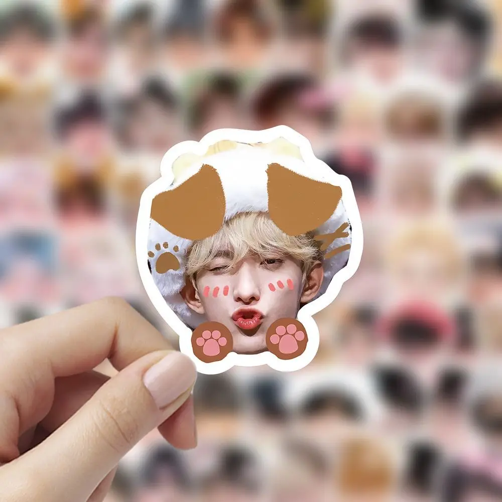 100 قطعة من ملصقات الرأس الكورية اللطيفة S.COUPS JEONGHAN ملصقات الرأس الكبيرة الإبداعية عالية الوضوح جوشوا يونيو هوشي ملصقات الصور هدية