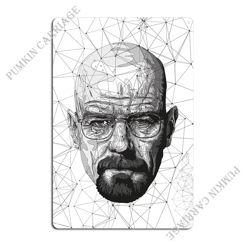 Bryan Cranston Heisenberg Metal Plaque Poster Funny Club Create Wall Plaque Tin Sign Poster