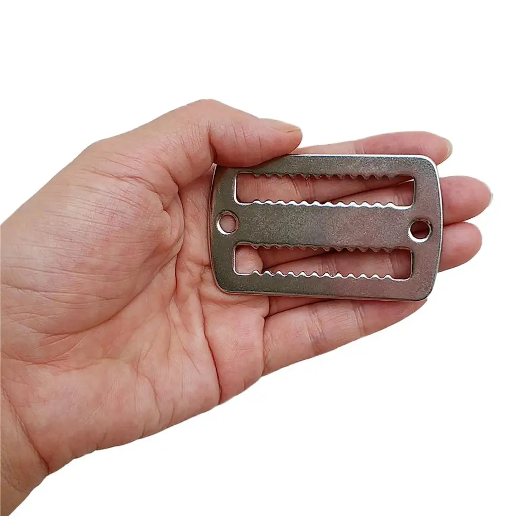 Snorkel Belt Keeper Stainless Steel Dive Accessory Weight Belt Slider for Scuba Webbing Manage