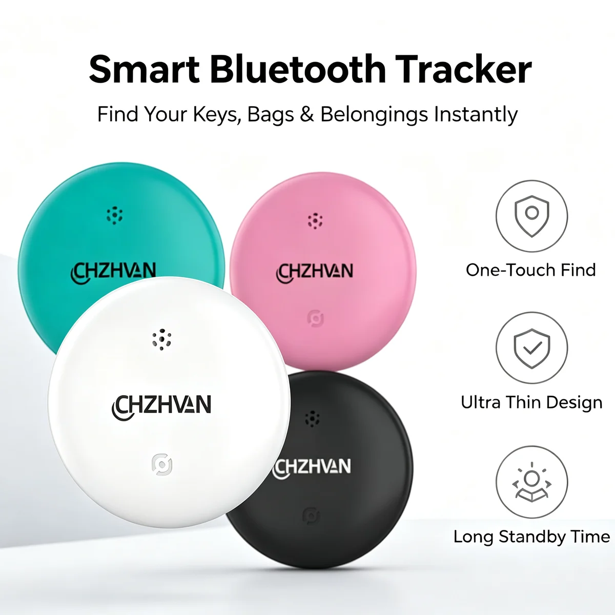 CHZHVAN Smart-Tag-Tracker für Android Google Find Hub App AirTag Taschen-/Fahrrad-/Geldbörsen-/Schlüsselfinder Bluetooth-GPS-Tracker