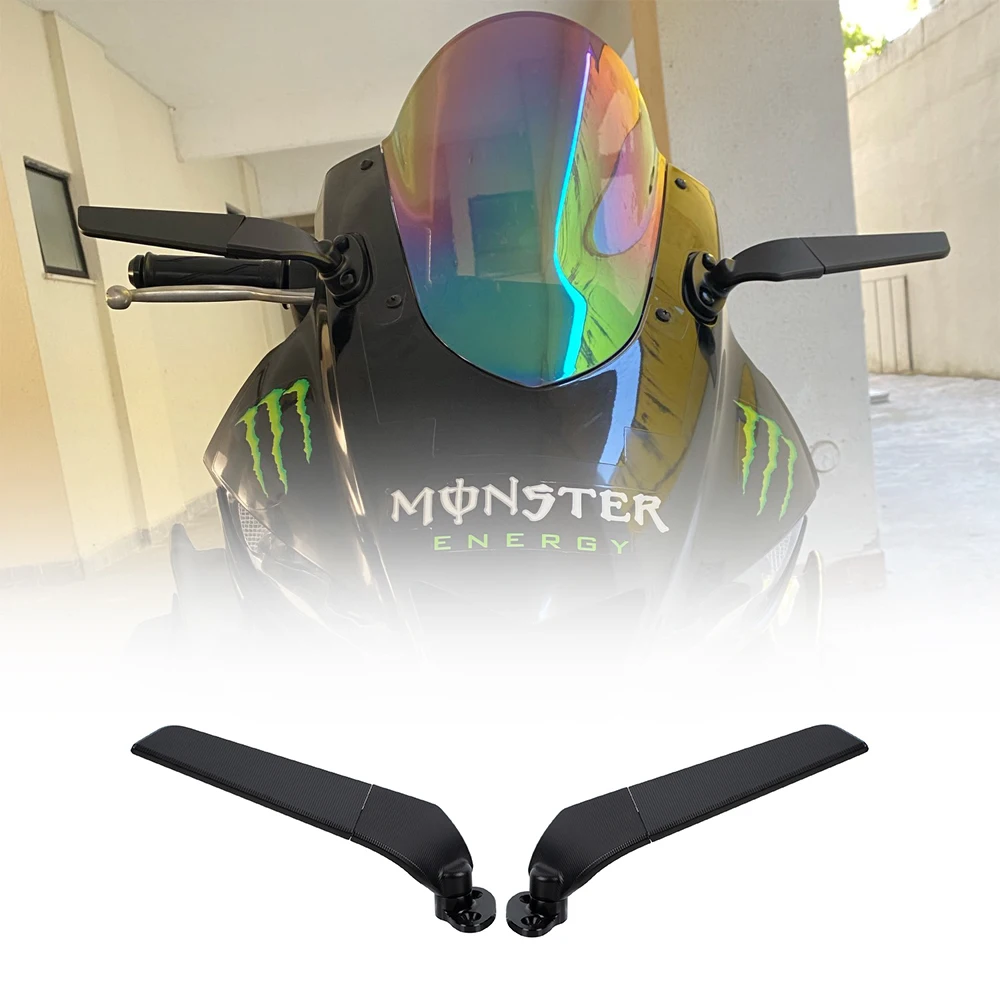 Motorcycle Mirror Modified Wind Wing Adjustable Rotating Rearview Mirror Moto Accessories for YAMAHA YZF R6 R1 R25 R3 R125 R15