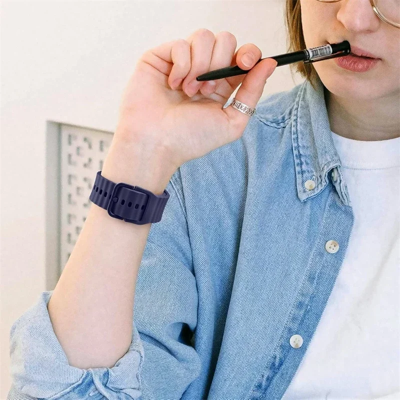 22 مللي متر 20 مللي متر سيليكون حزام لساعة سامسونج جالاكسي 7 6 5 4 44 مللي متر 40 مللي متر 6 كلاسيكي نشط 2 سوار رياضي لساعة هواوي Gt