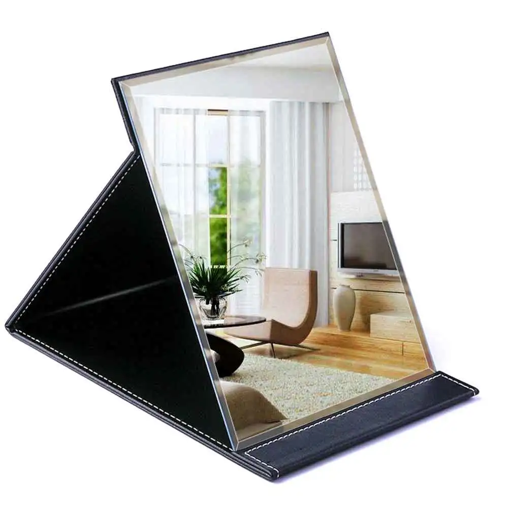 

Make up Mirror Folding Vanity Foldable Makeup Accessories HD Black Student