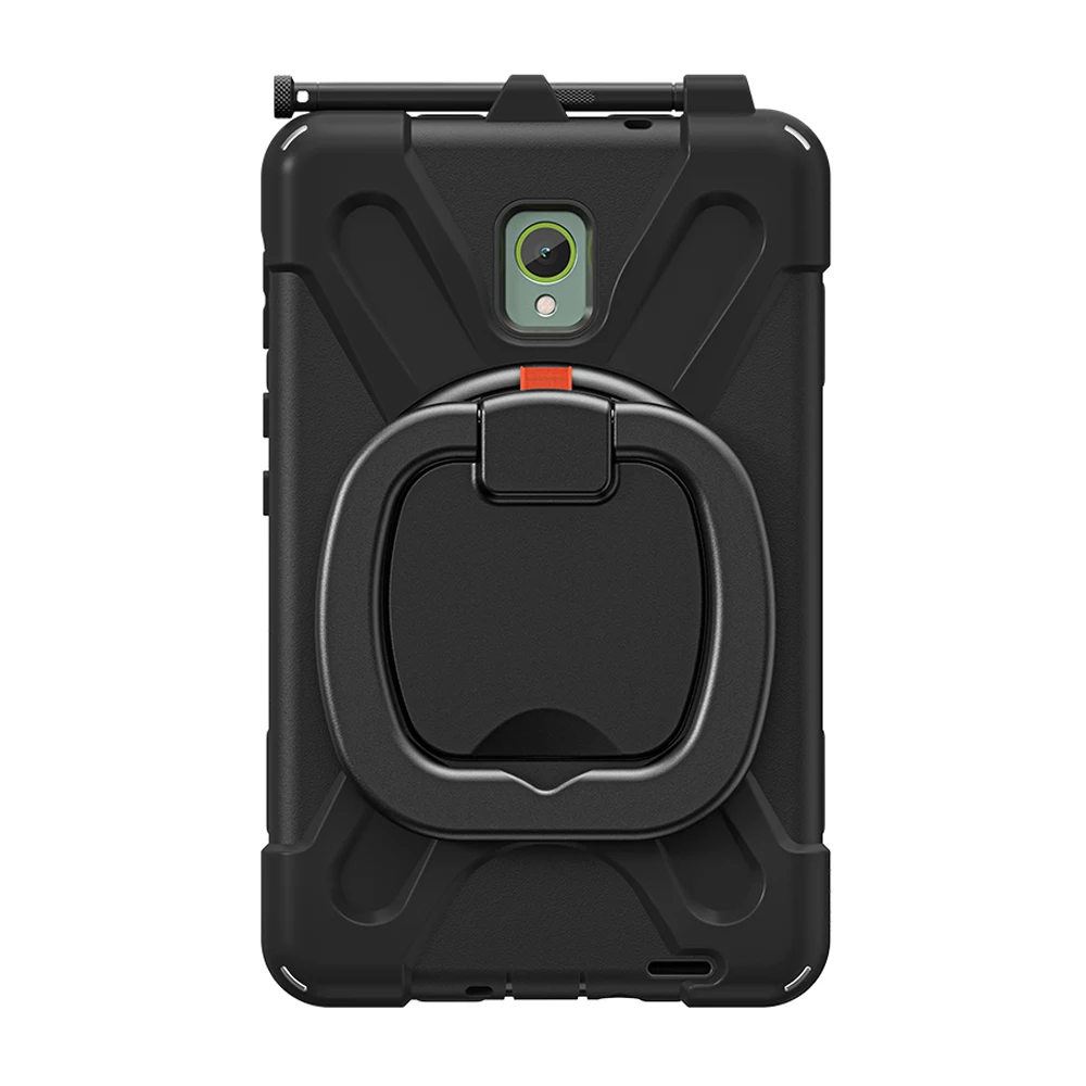 Blindado Shockproof Lifting Handle Shoulder Strap Case, PC Capa de Silicone, Samsung Galaxy Tab Active 5, X306B, 2024