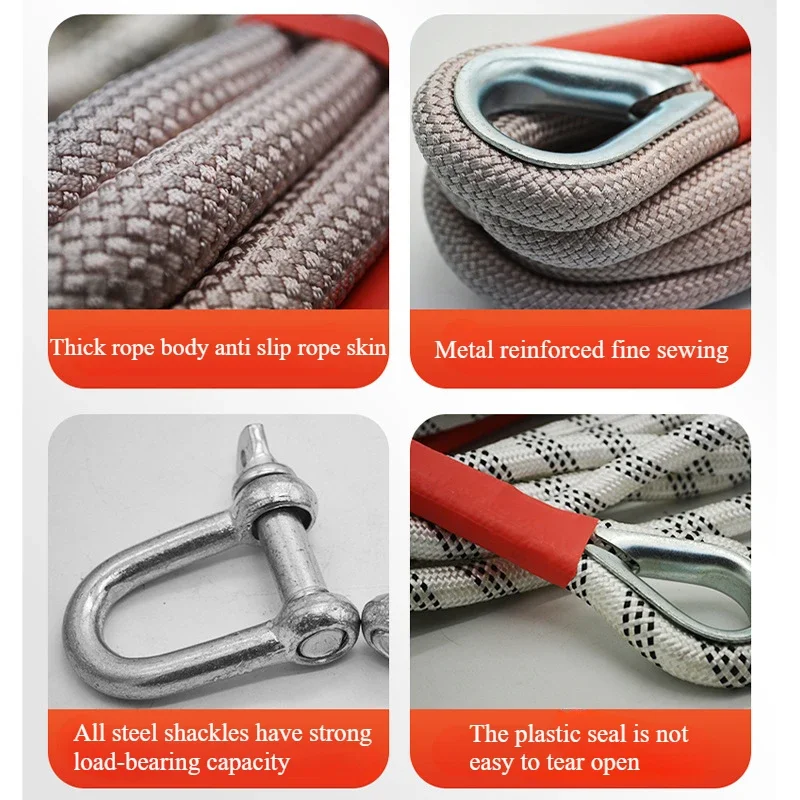 Thickened and thickened wire rope for car towing, strong towing rope for trucks, road rescue towing rope