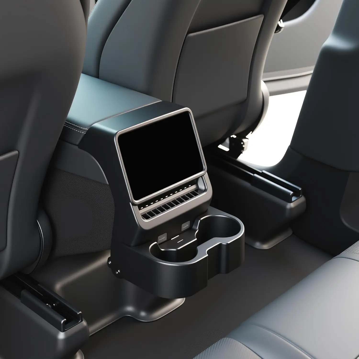 

Rear Seat Cup Holder for Tesla Model 3 Highland 2025 2026 Model Y Juniper 2026 Storage Box Organizer Car Interior Asccesseries
