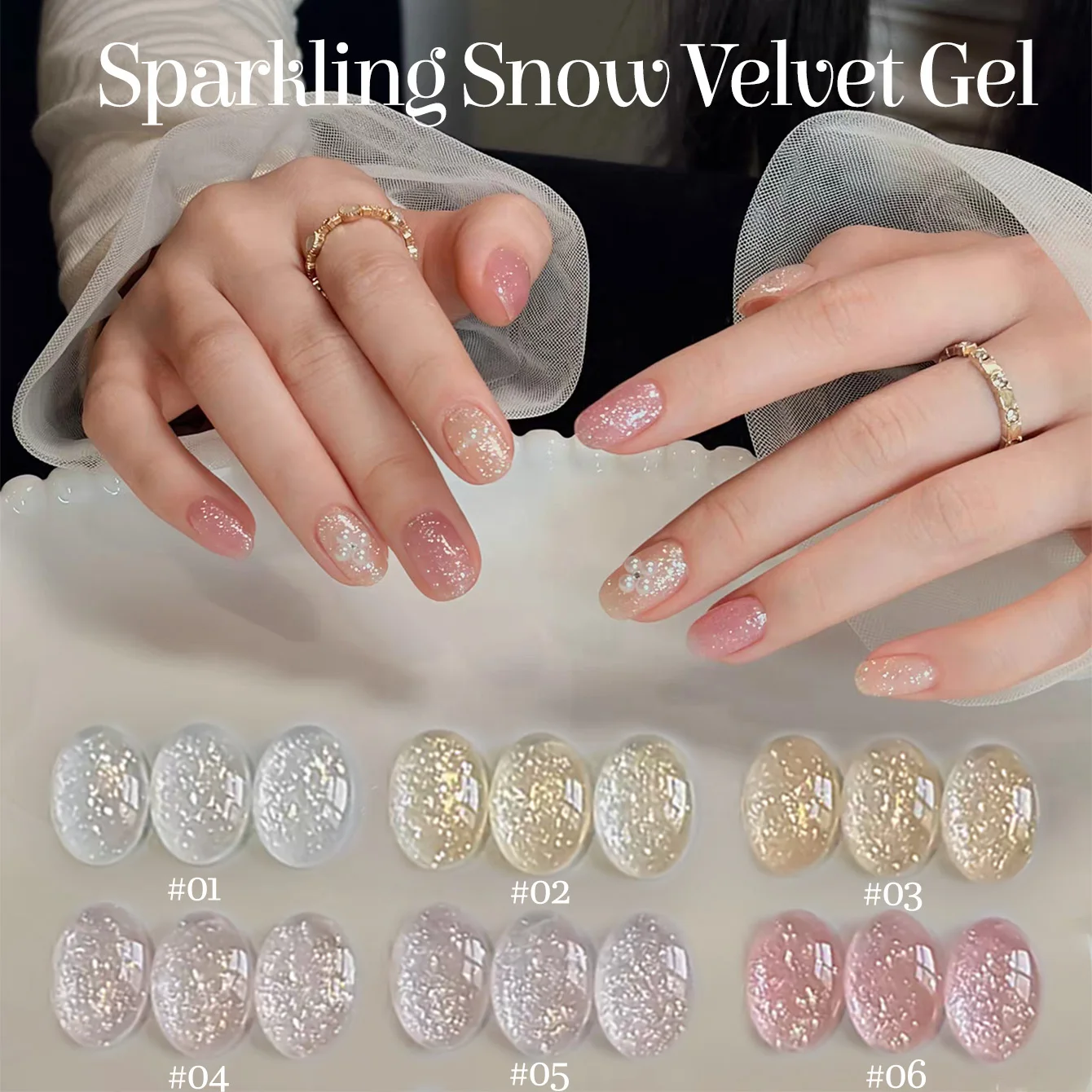 Esmalte de Uñas en Gel Ultra Brillante ZH 12ML, Rosa Blanco Brillante, Semipermanente, UV LED, Removible, para Manicura
