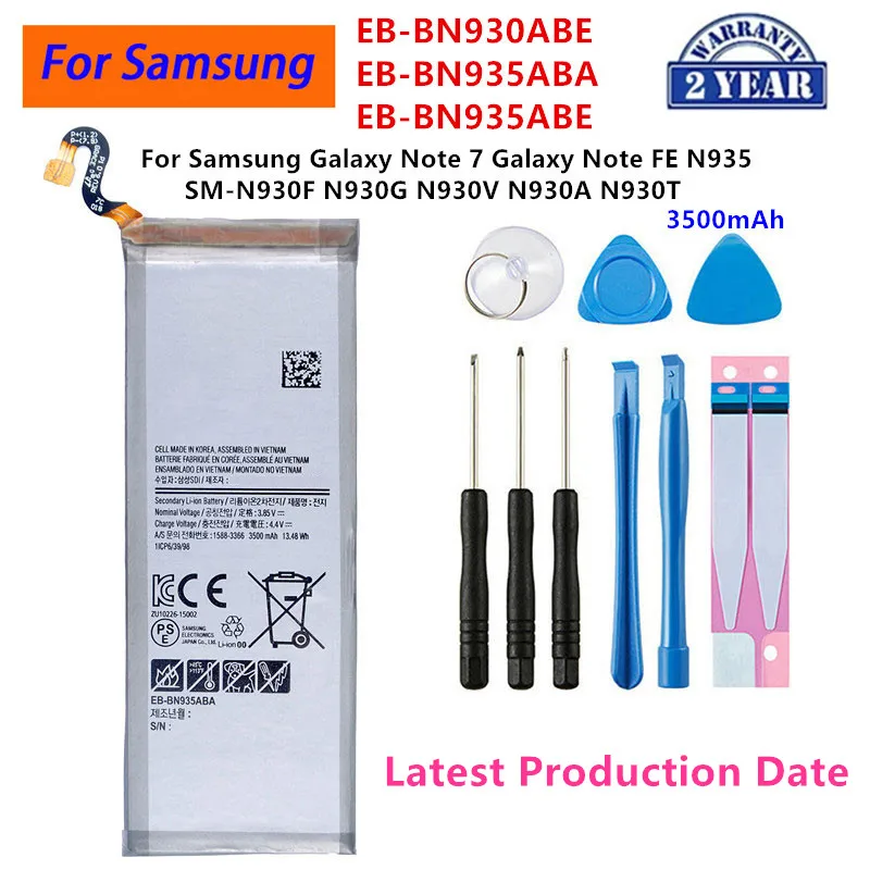 Brand New EB-BN930ABE EB-BN935ABA EB-BN935ABE 3500mAh Battery For Samsung Galaxy Note 7 Galaxy Note FE N935 +Tools Kits