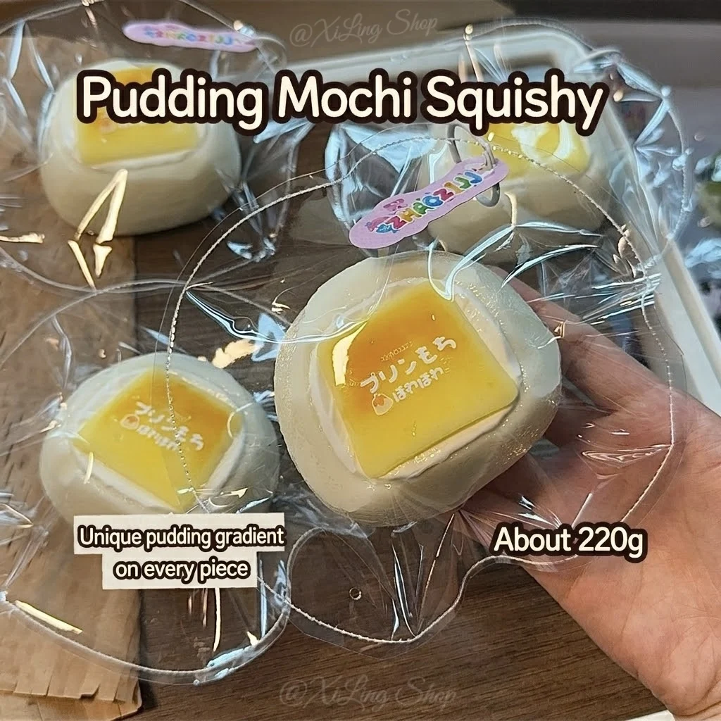 

1Pc Taba Squishy with Yogurt Puree/Butter texture - Pudding Mochi shaped to relieve stress - Food Grade Silicone