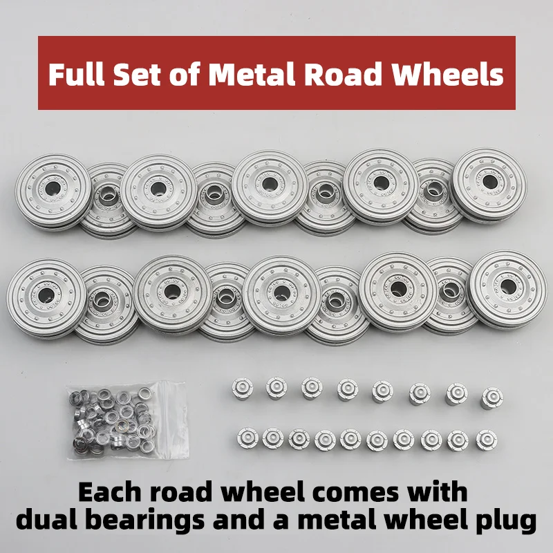 

1/16 Scale RC Tank Spare Parts Compatible with Heng Long 3888A 1/16 King Tiger Tank Model (Metal Road Sprocket Idler Wheels )