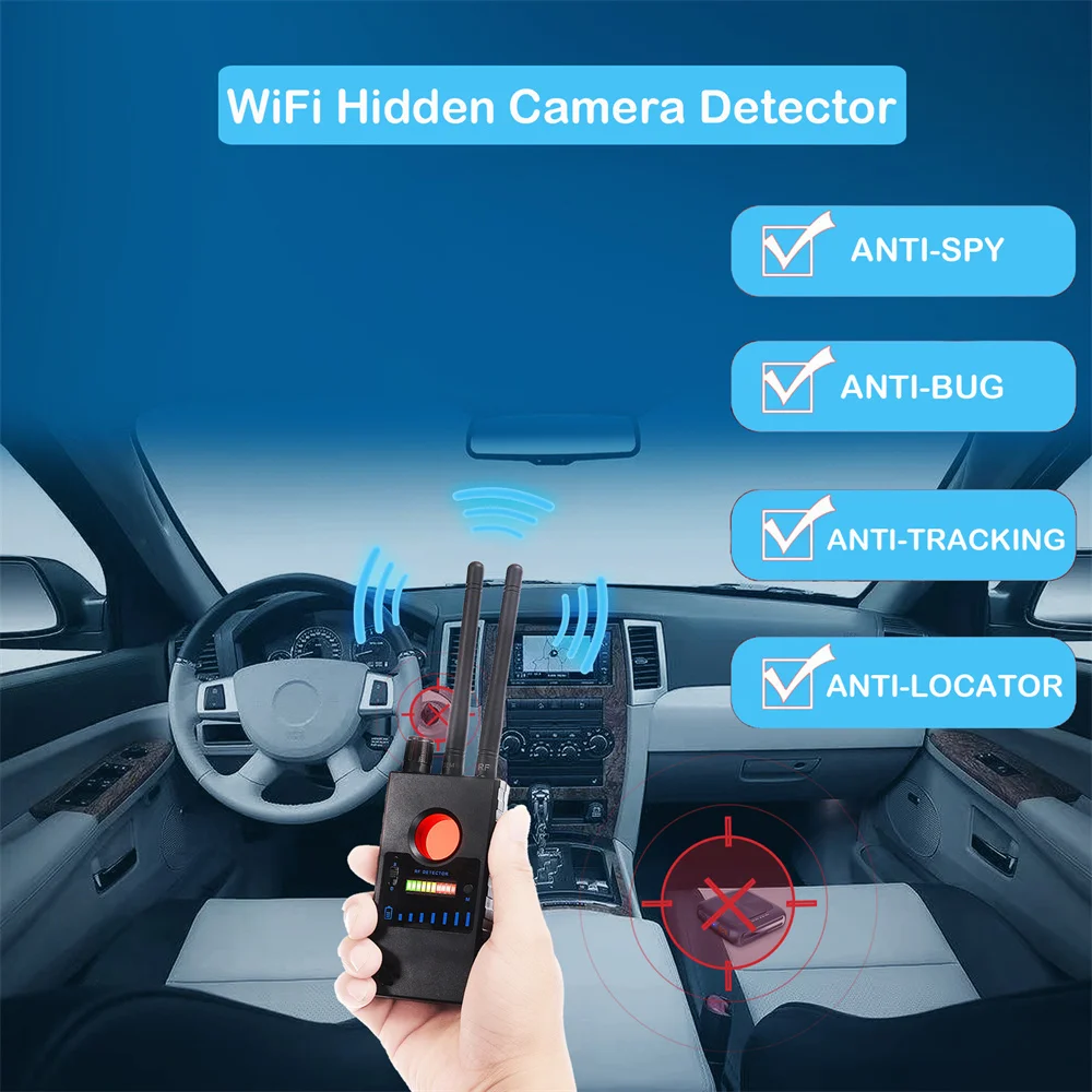 

G328B Multi-function Anti-spy Camera Detectors Bug GSM Audio Finder GPS Signal Lens RF Tracker Scanner Wireless RF Detector G528