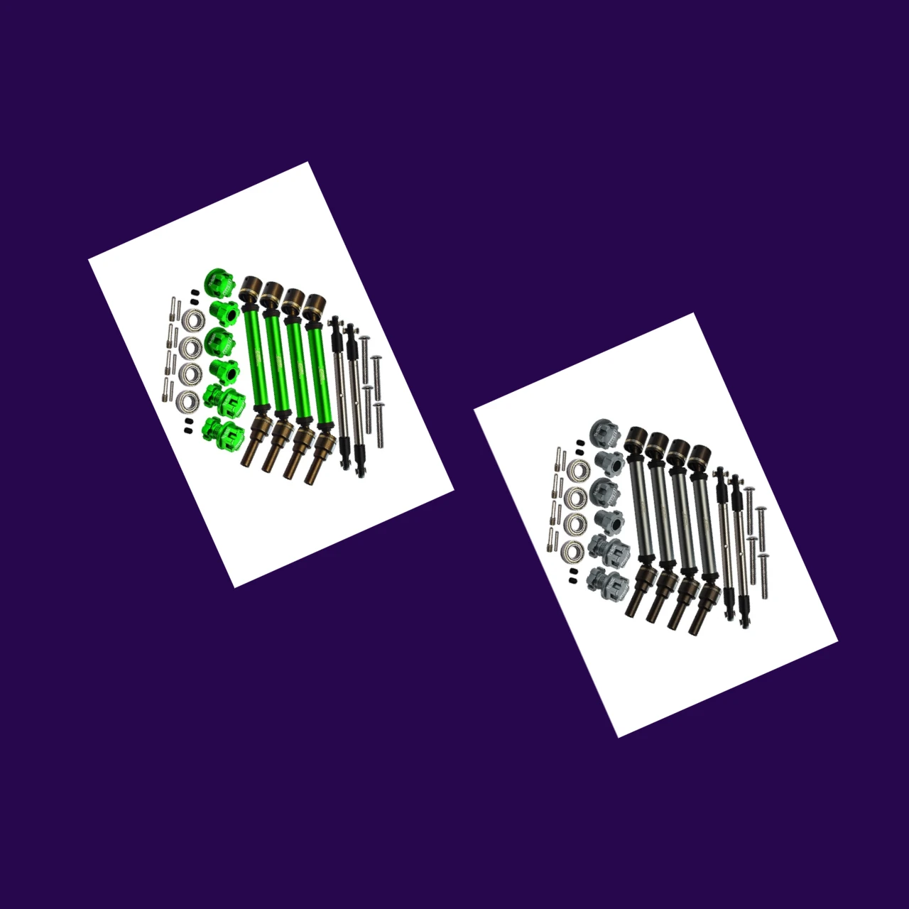 

Front/Rear CVD Drive Shaft+Hex Adapter+Wheel Lock+Front Steering Tie Rod Set For TRAXXAS 1/10 Maxx 1.0/2.0