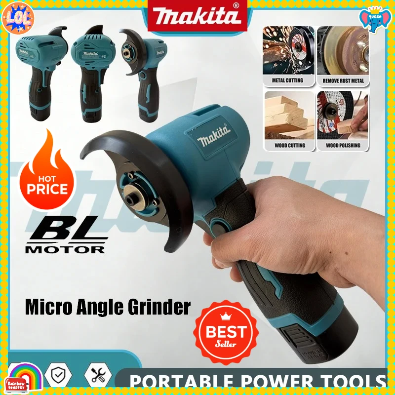 

Аккумуляторная мини-угловая шлифовальная машина Makita для 12-вольтовых батарей, универсальная, для полировки и резки