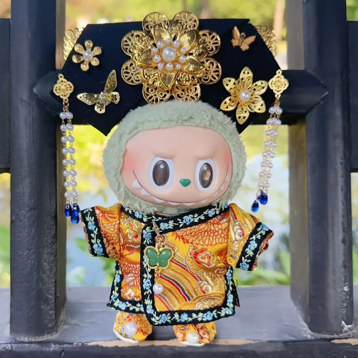 

For Labubu Qipao Costume Chinese Style Princess Outfits with Hairpieces Oriental Doll Clothes Qing Dynasty Clothing